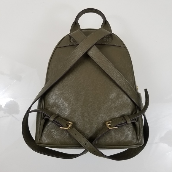 Michael Kors Abbey Medium Studded Backpack Olive - Picture 2 of 3